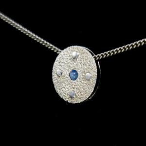 Opal Sphere Riveted Pendant